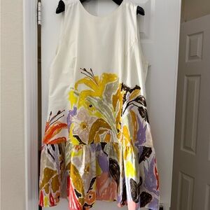 Marie Oliver Cream Multicolor Floral Dress